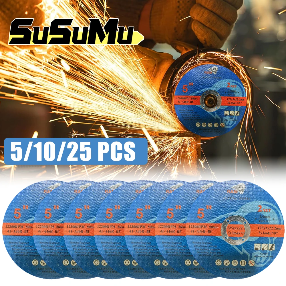 Набор Отрезных Дисков По Металлу 125 Мм — 5/10/25 Шт. Заточные Шлифовальные Круги С