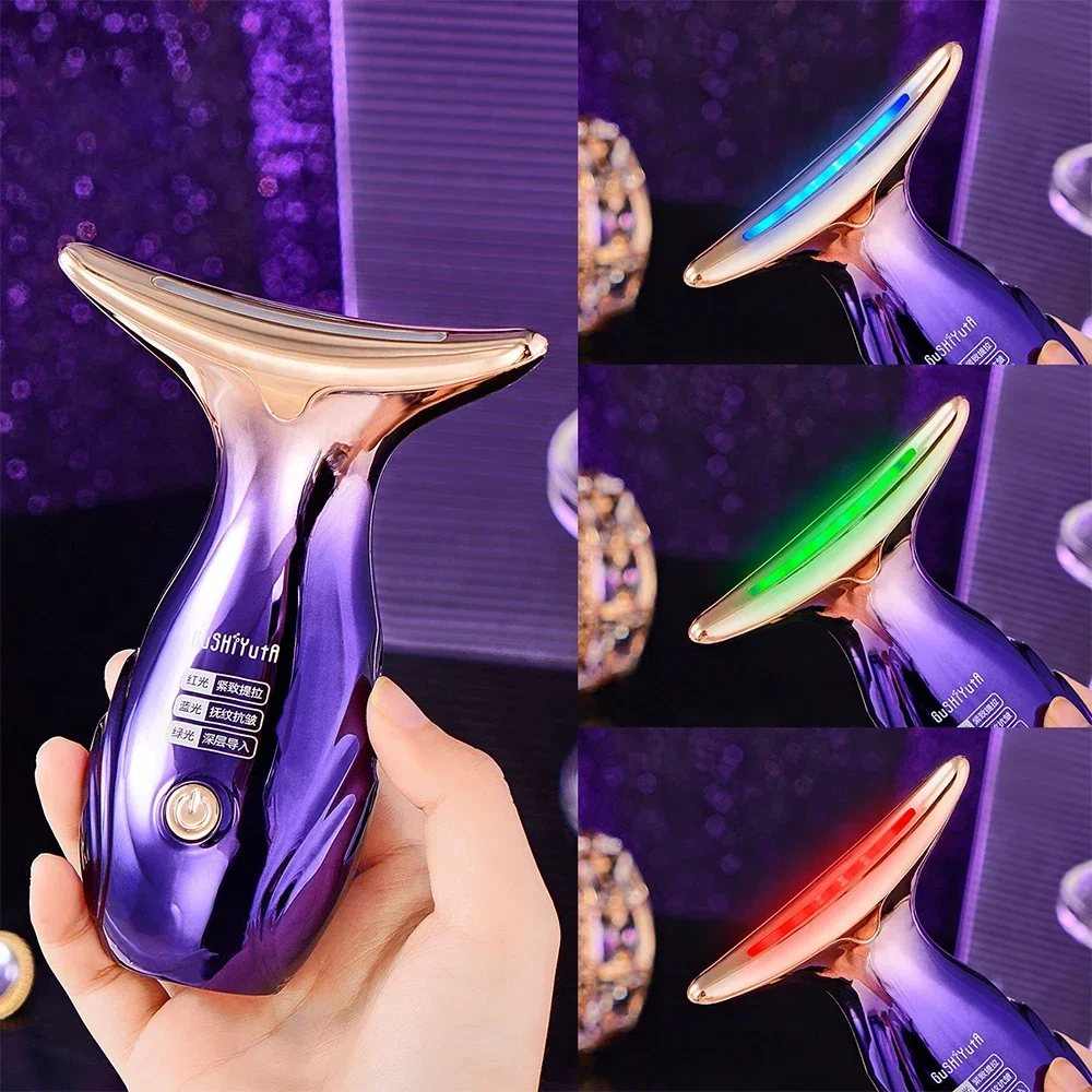 1 шт. вибрирующее устройство для массажа лица и шеи