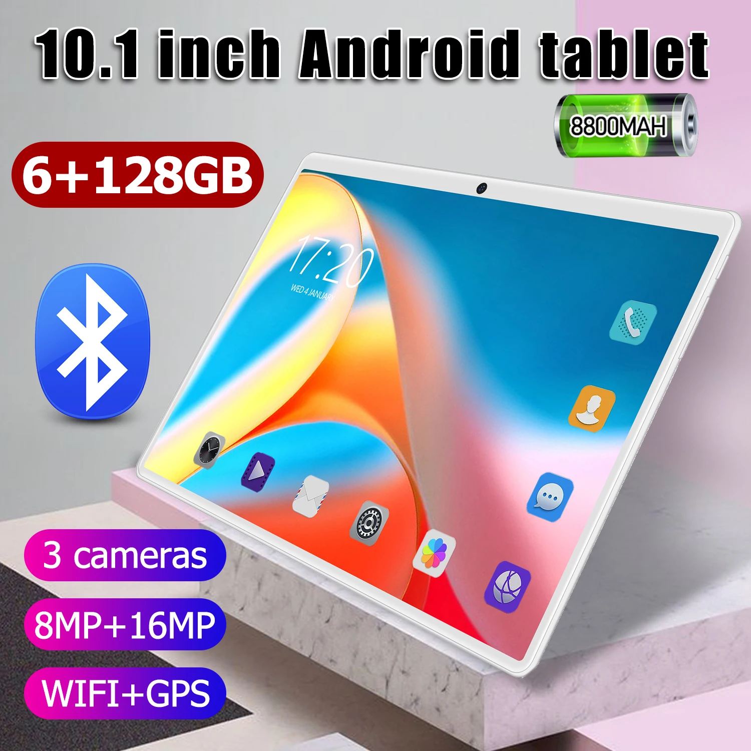 Tablet PC 10 Inch 18T 5G Pad Deca Core 12GB 512GB ROM WPS Office Android8.1 Dual Sim GPS Google Play 48MP Free Keyboard Tablette