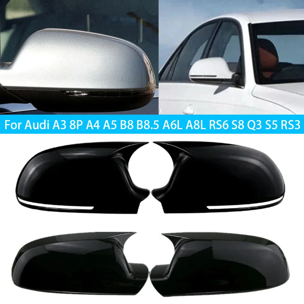 Coques Rétroviseurs Carbone Pour Audi A3/A4/A5/A6L/A8L/RS6/Q3 - Type A - Style Carbone, Installation Facile
