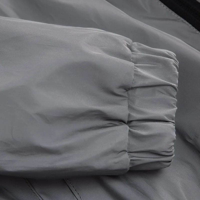 Karentea Men's Running Jacket Loose Night Run Reflective Sports Gym Sports Jogging Outdoor Coat Breathable Clothing