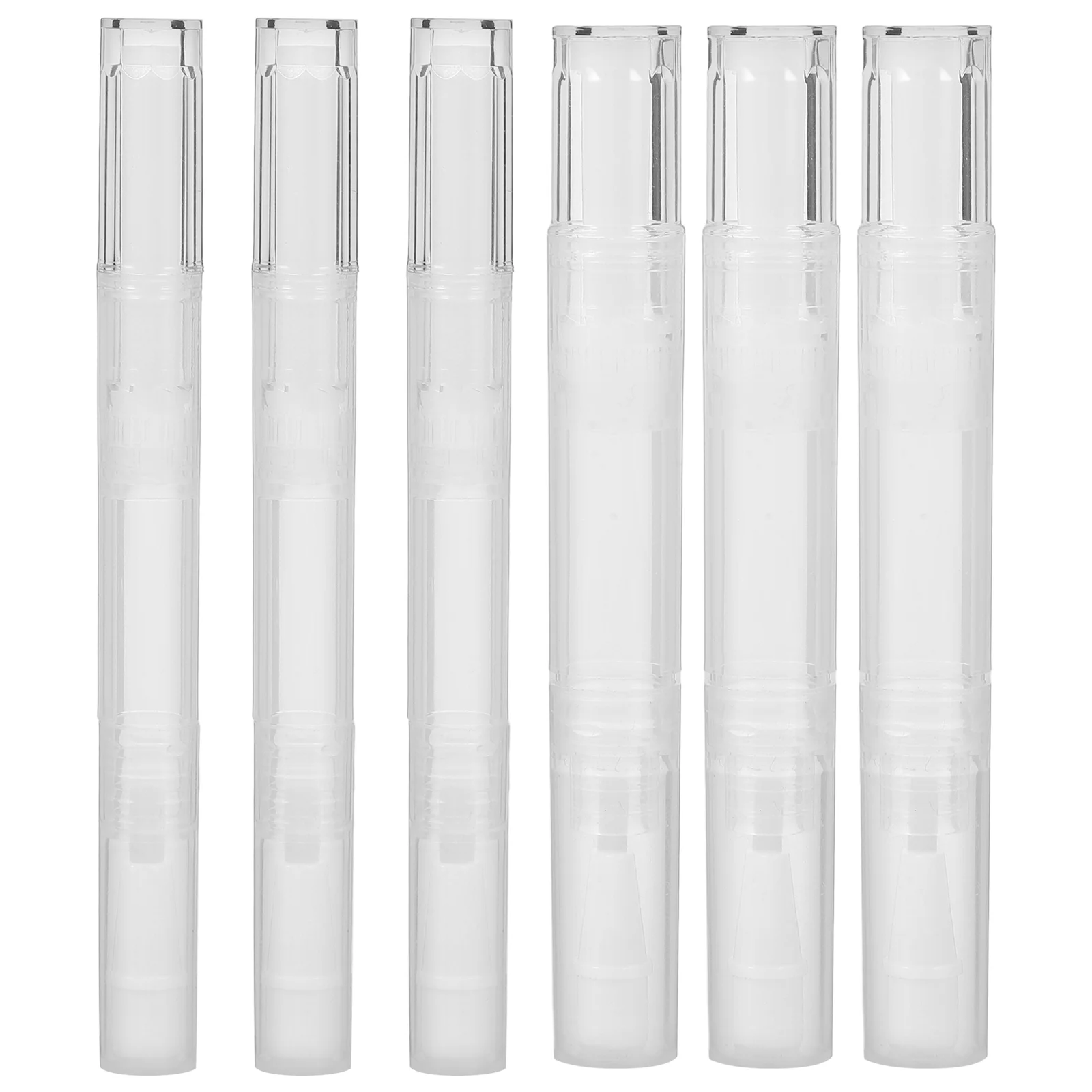 

6 Pcs Empty Lip Gloss Tubes Nail Container Polish Pens Cuticle Oil Refillable Manicure