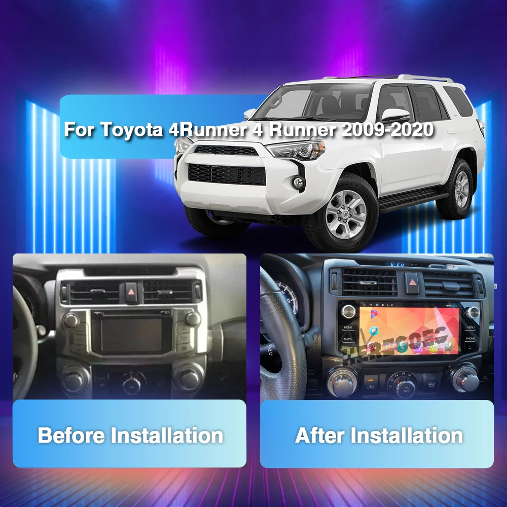 Автомобильный радиоприемник Carplay 720P 9 дюймов Android 10 0 для Toyota 4runner 2009-2017