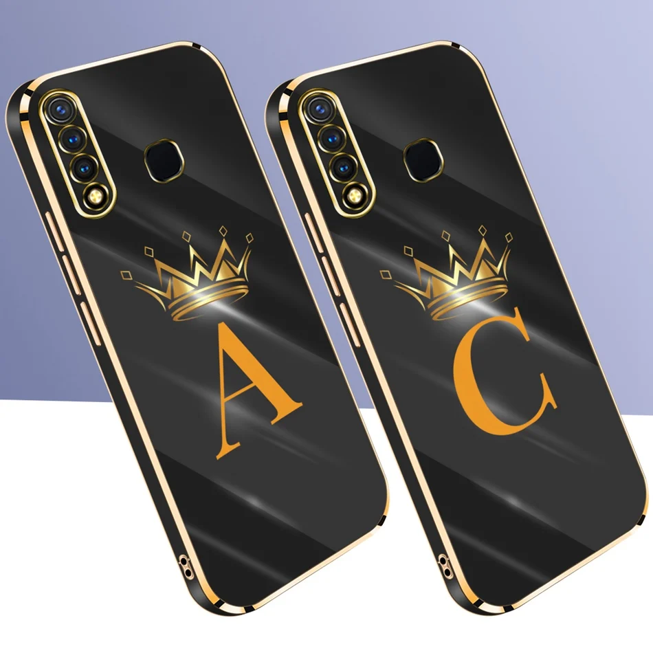 Чехол для Vivo Y19, Модный чехол с надписью и короной для телефона Vivo Y19 (1915) Y5S V1934A V1934T, мягкий силиконовый чехол-бампер