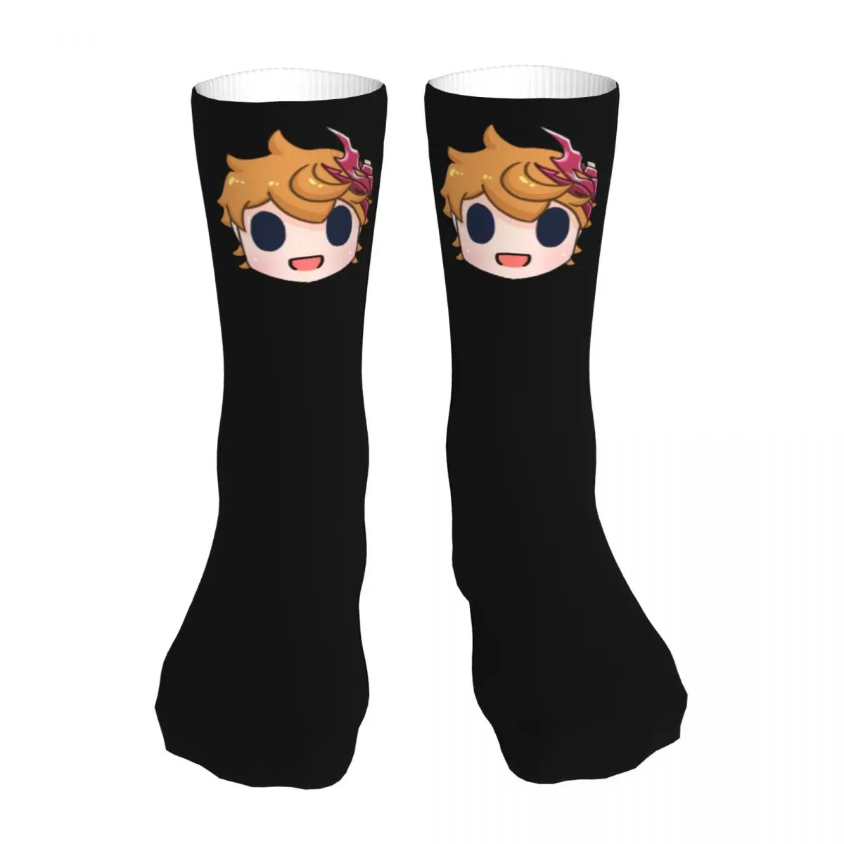 

Chibi Head Genshin Impact Childe Tartaglia Game Sock Socks Men Women Polyester Stockings Customizable Hip Hop