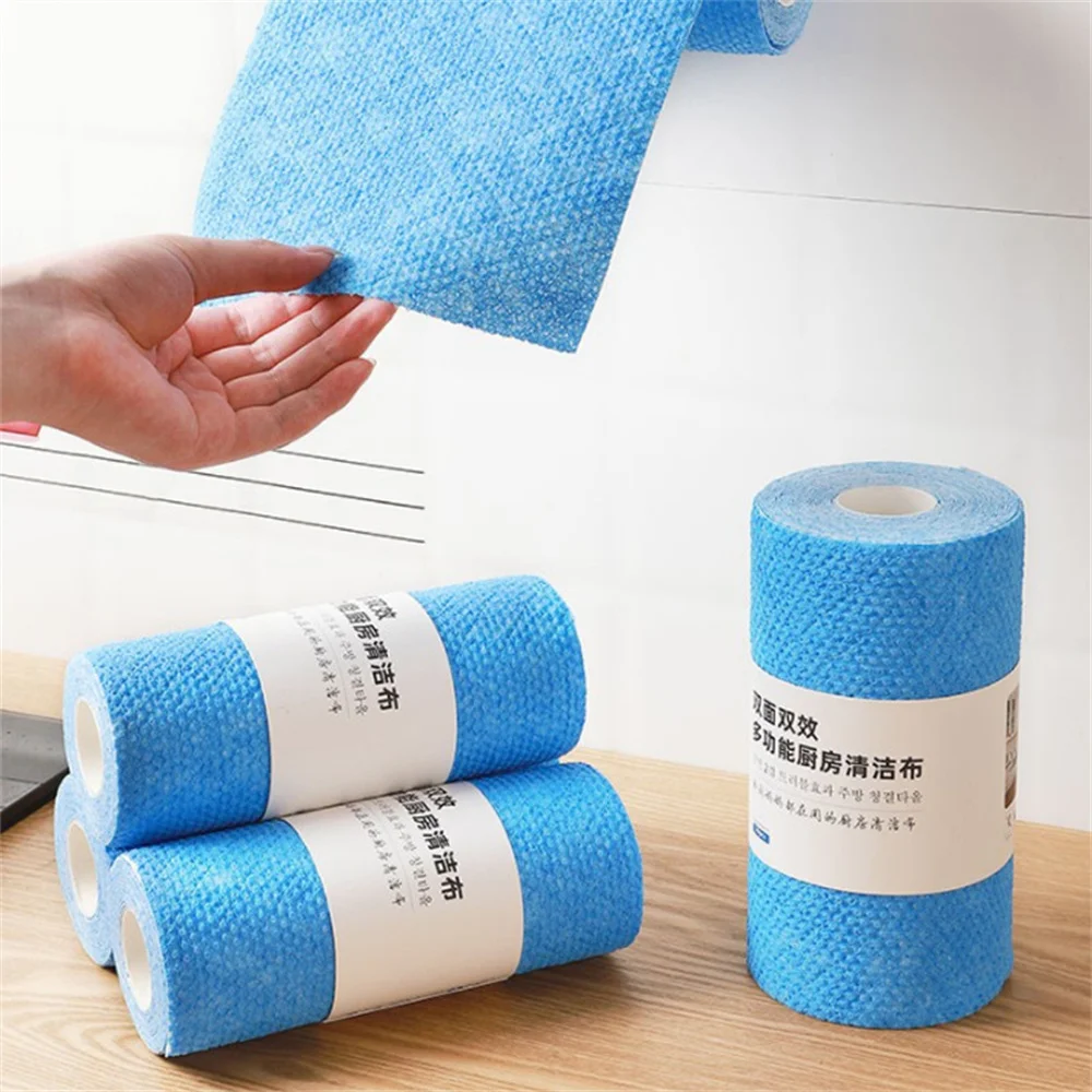 

Double-sided Cleaning Towels Designed On Both Sides Non-woven Disposable Cleaning Cloth Efficient Kitchen Paper 2023 New