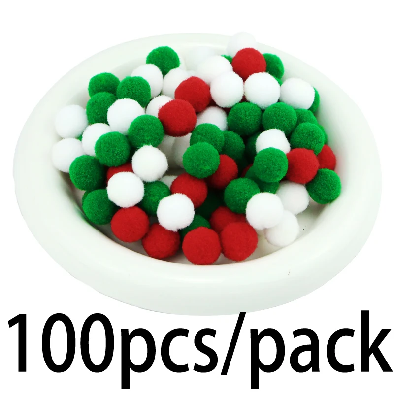 

(100 шт./упак.) 15 мм высокоэластичные шерстяные шарики красочные креативные аксессуары ручной работы одежда праздничный реквизит украшение Рождество