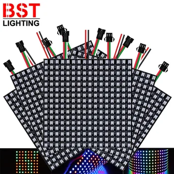 1~5Pcs WS2812B RGB LED Digital Flexible Individually Addressable Panel Light Strip WS2812 8x8 16x16 8x32 Module Matrix Screen 5V 1
