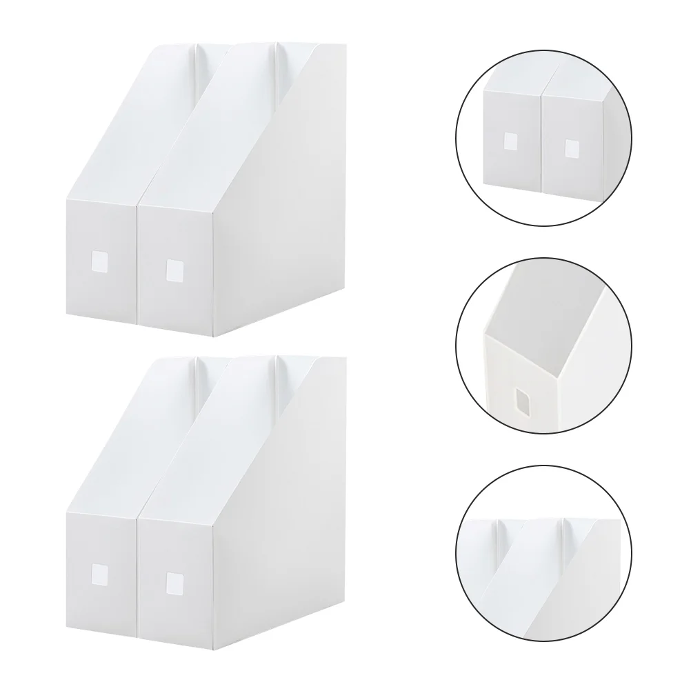 

Bookcase Document Organizer Plastic File Holder Office Storage Rack Desktop Magazine