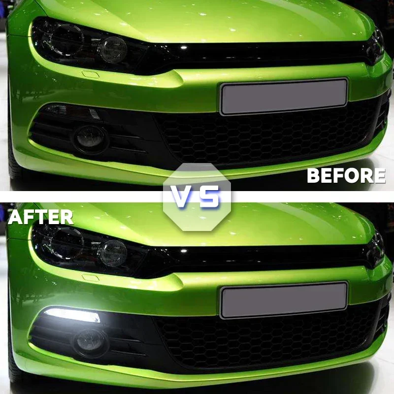 Для VW Scirocco 2008-2013 Автомобильная передняя светодиодная боковая габаритная лампа