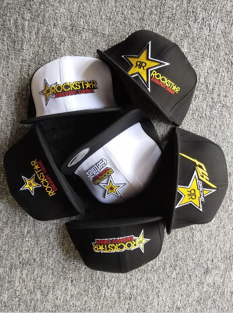 

Baseball Peaked Caps for men Etnies Rockstar Energy rapper Hip hop Sunhat Cap Kpop Summer Casquette Black Hats Women Snapback
