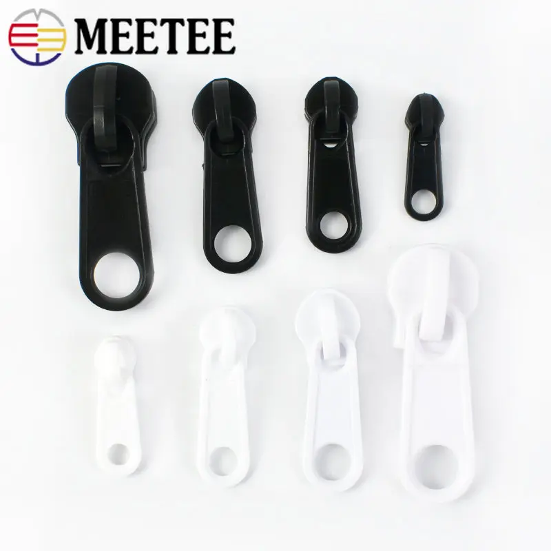 

Meeetee 10/20Pcs 3# 5# 8# 10# Zipper Slider for Nylon Zippers Bag Luggage Zip Puller Garment Zips Head Repair Kit Accessories