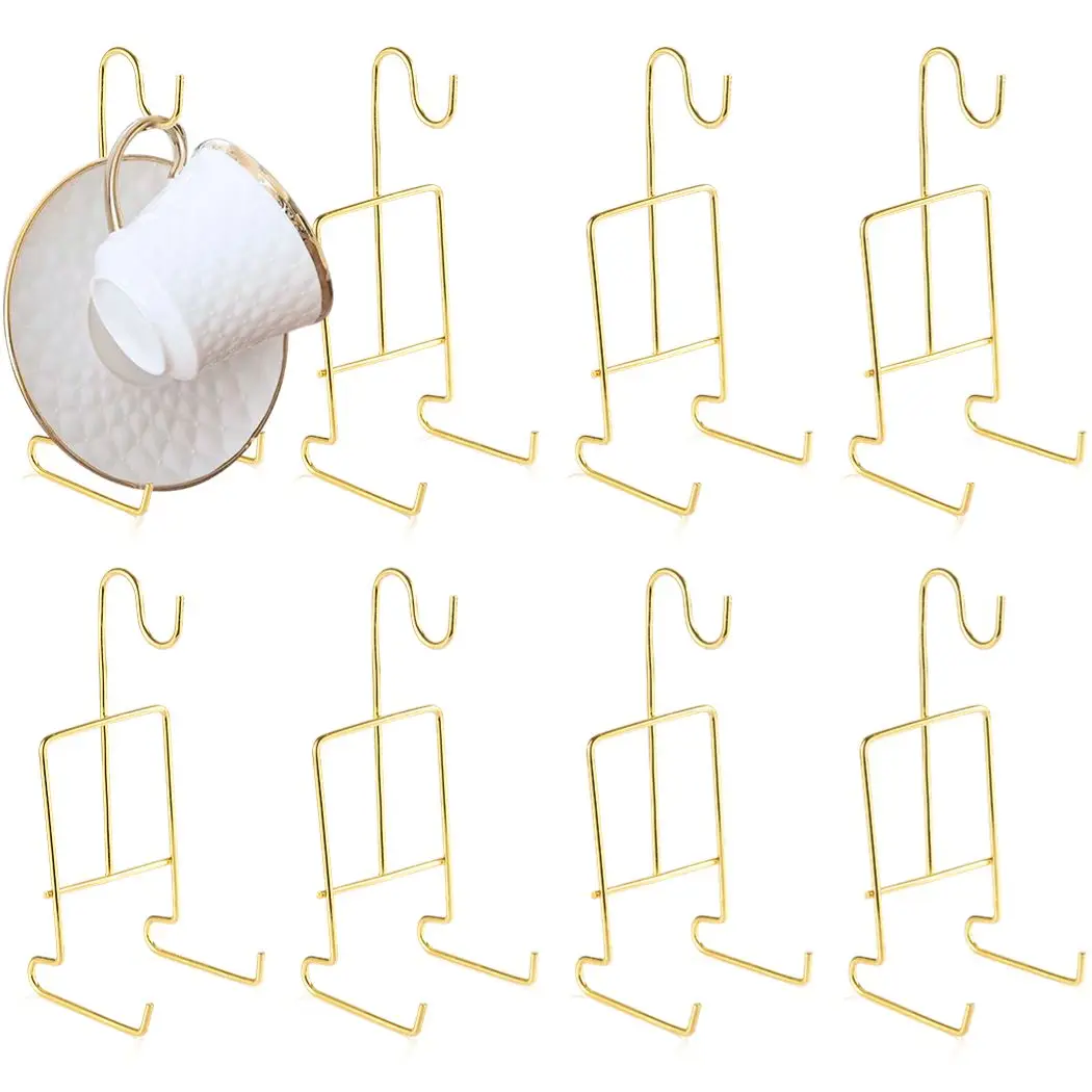 

Металлическая подставка для чашек и блюдец, золотая отделка