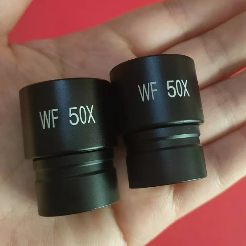 1 шт., 2 шт., широкополый окуляр WF50X для биологического микроскопа, цельнометаллические линзы из оптического стекла