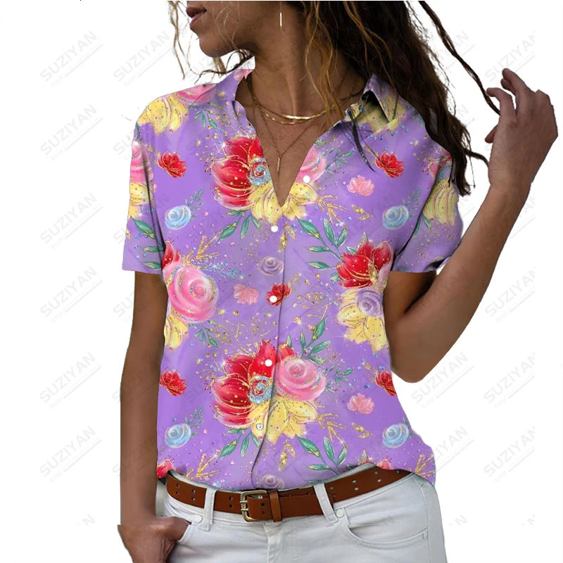 

Лидер продаж, модная Ретро рубашка-поло с цветочным 3D принтом, элегантная индивидуализированная рубашка-поло, одежда в уличном стиле, дышащая быстросохнущая летняя одежда