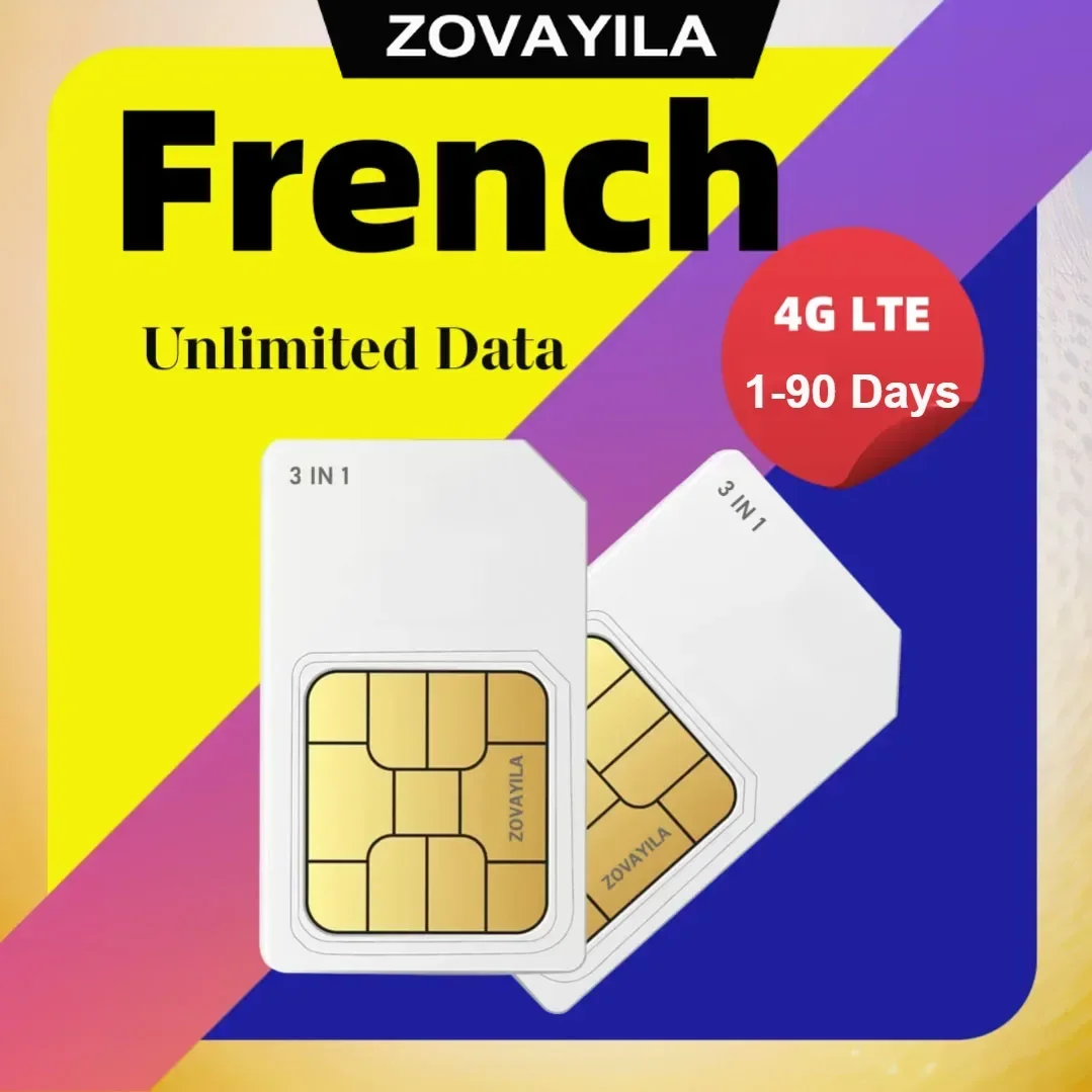 Франция 1 ГБ/месяц 30-дневное обслуживание сеть 4G подходит для мобильных