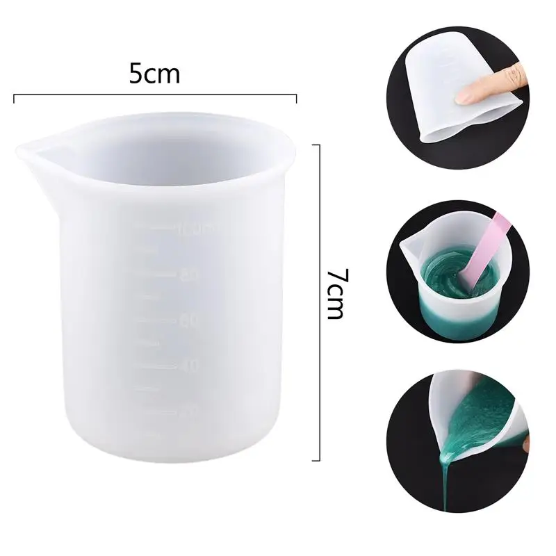 Набор инструментов из эпоксидной смолы Силиконовые измерительные чашки палка