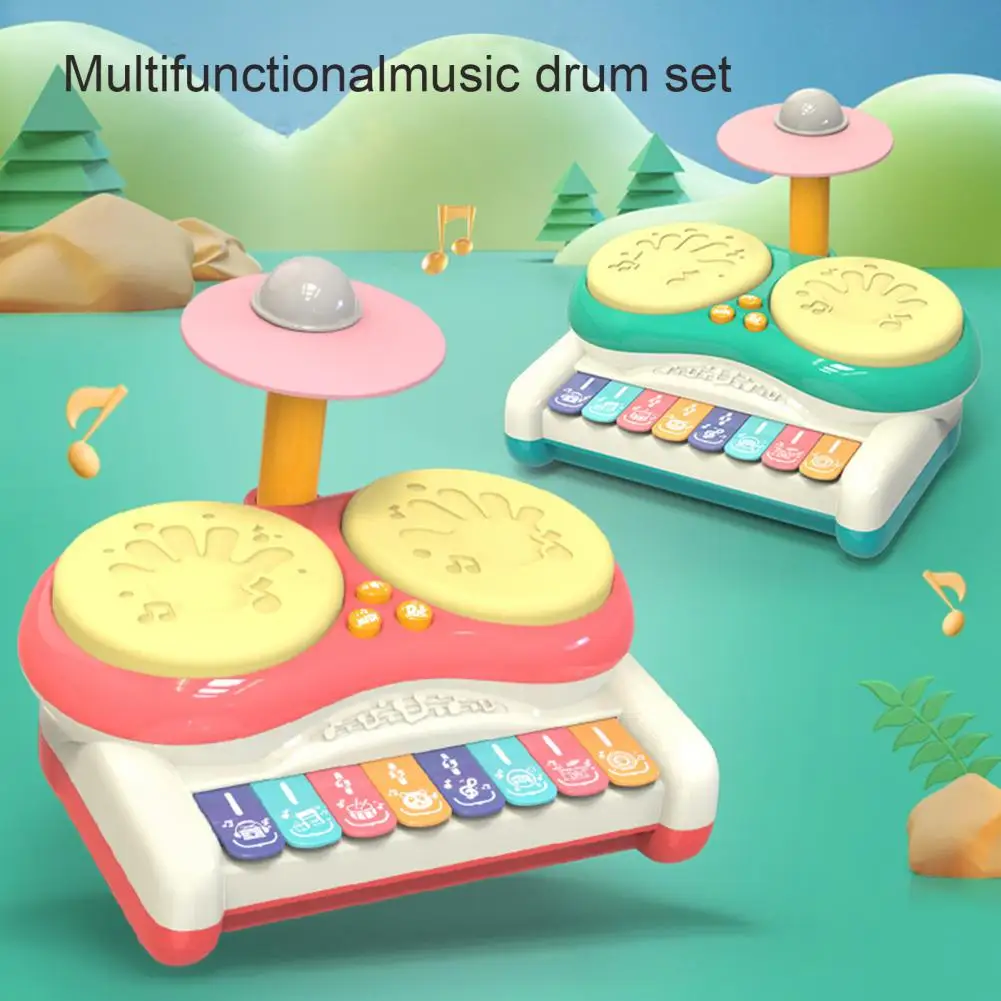 

Baby Drum Set Colorful Piano Keyboard LED Early Educational Toy Children Musical Instrument Jazz Drum Toy Baby Shower Gift