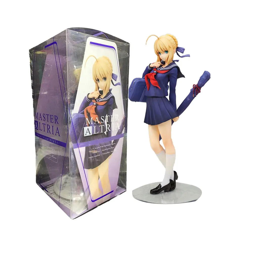 22 см аниме Fate/Stay Night Altria Pendragon фигурка студенческая форма стоячая анимационная