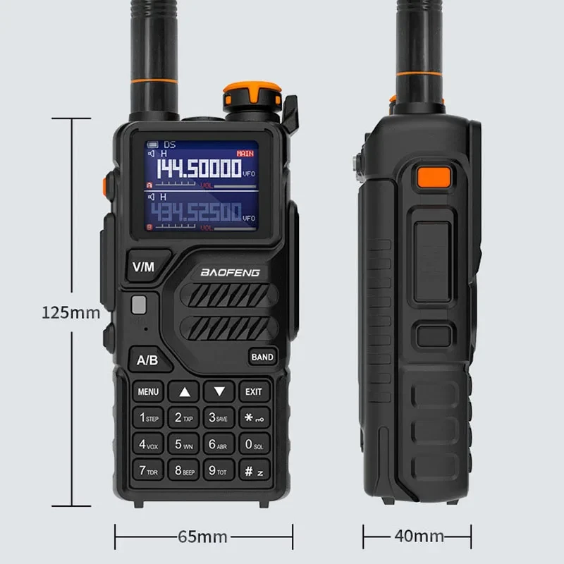 Рация Baofeng UVK5 Plus дальнего действия Tyep-C зарядка UHF VHF DTMF Беспроводная Частота 5-10 км