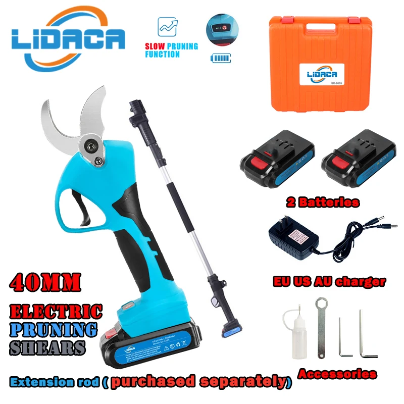 21V Cordless Lithium-ion Progressive Pruning Shear Efficient scissors Bonsai Electric Tree Branches garden tools  SC-8605