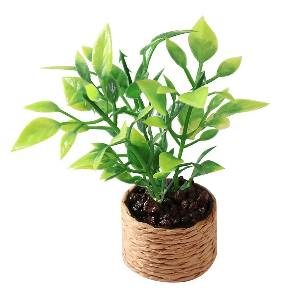 

Mini Potted Plant Cute Collectible Plastic Doll House Orange Tree Model Decoration for Micro Landscape