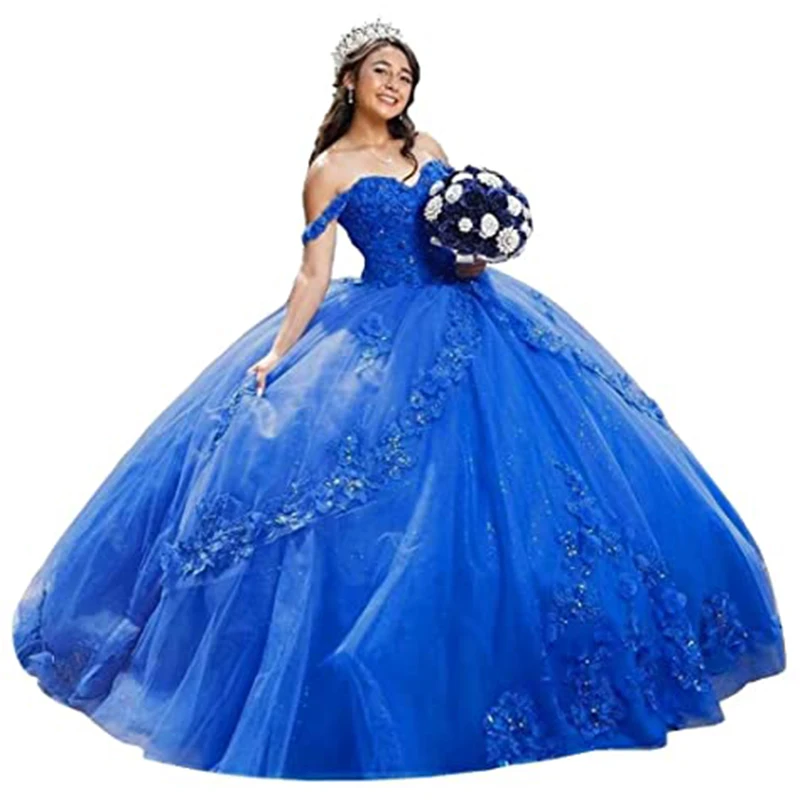 

2023 Quinceanera Dresses Sweet Party Prom Dress Luxury Lace Off Shoulder Ball Gown Vestidos