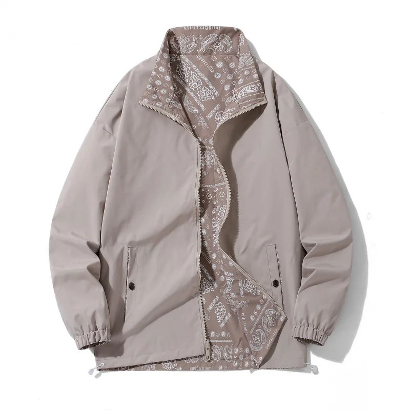 

Весенняя Мужская куртка, новинка, модная рабочая одежда, мужская повседневная спортивная куртка, Двусторонняя куртка в гонконгском стиле с ...