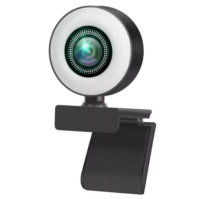 

Portable USB 2.0 Video Camera Black 2k HD Fill Light Computer Camera Driver Free Conference Live Webcam for PC