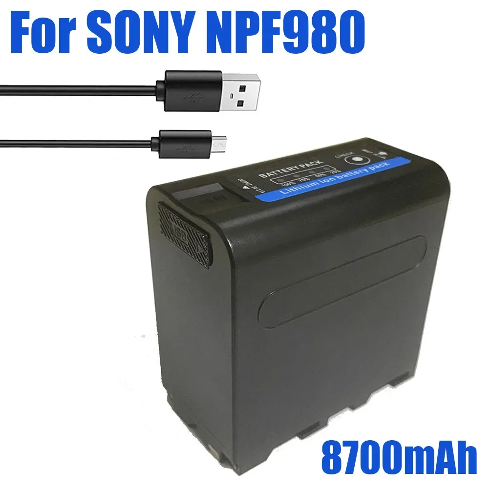 

LIEFOX 8700 мА · ч Φ NPF960 NPF970 аккумулятор с USB-выходом зарядки для Sony NP-F980 NP-F970 MC1500C