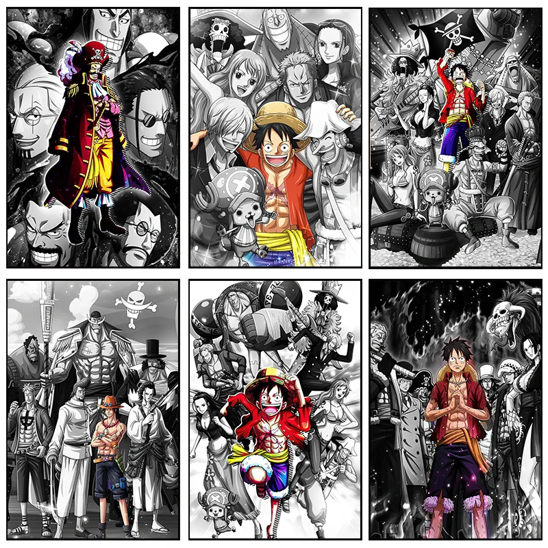 Японское аниме One Piece Холст Картина классная фигурка Луффи плакаты и принты