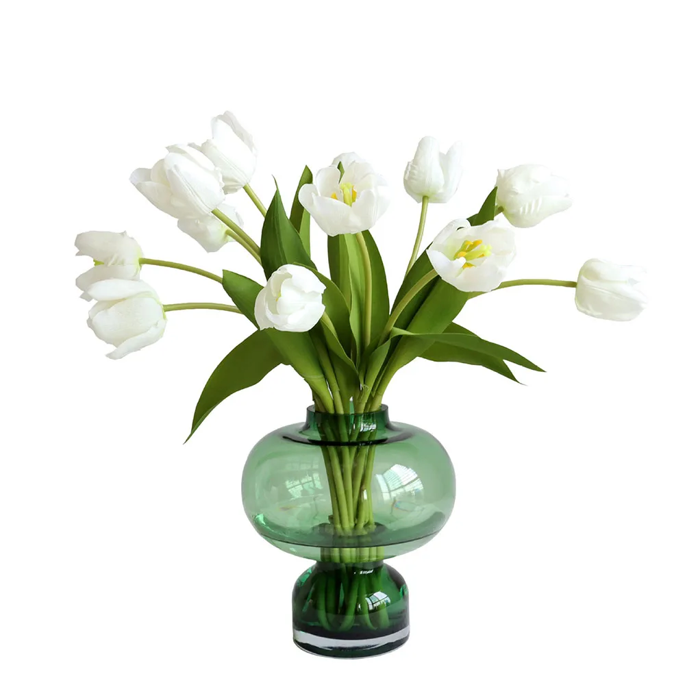 

50cm Moisturizing Tulip 5 Branch Artificial Flower Home Decor Luxury Craft Simulation Flower Living Room Decoration Silk Bouquet
