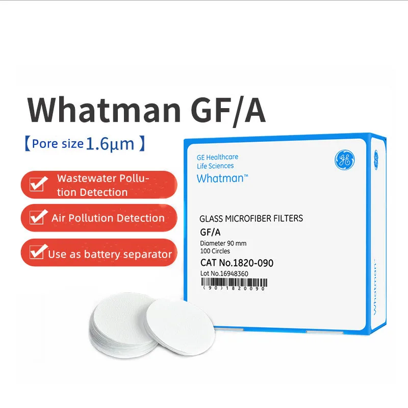 

Glass Microfiber Filters GF/A Whatman Glass Fiber Filter Paper Membrane 1820-025/047/055/070/090/110/125/150 Pore Size 1.6 um