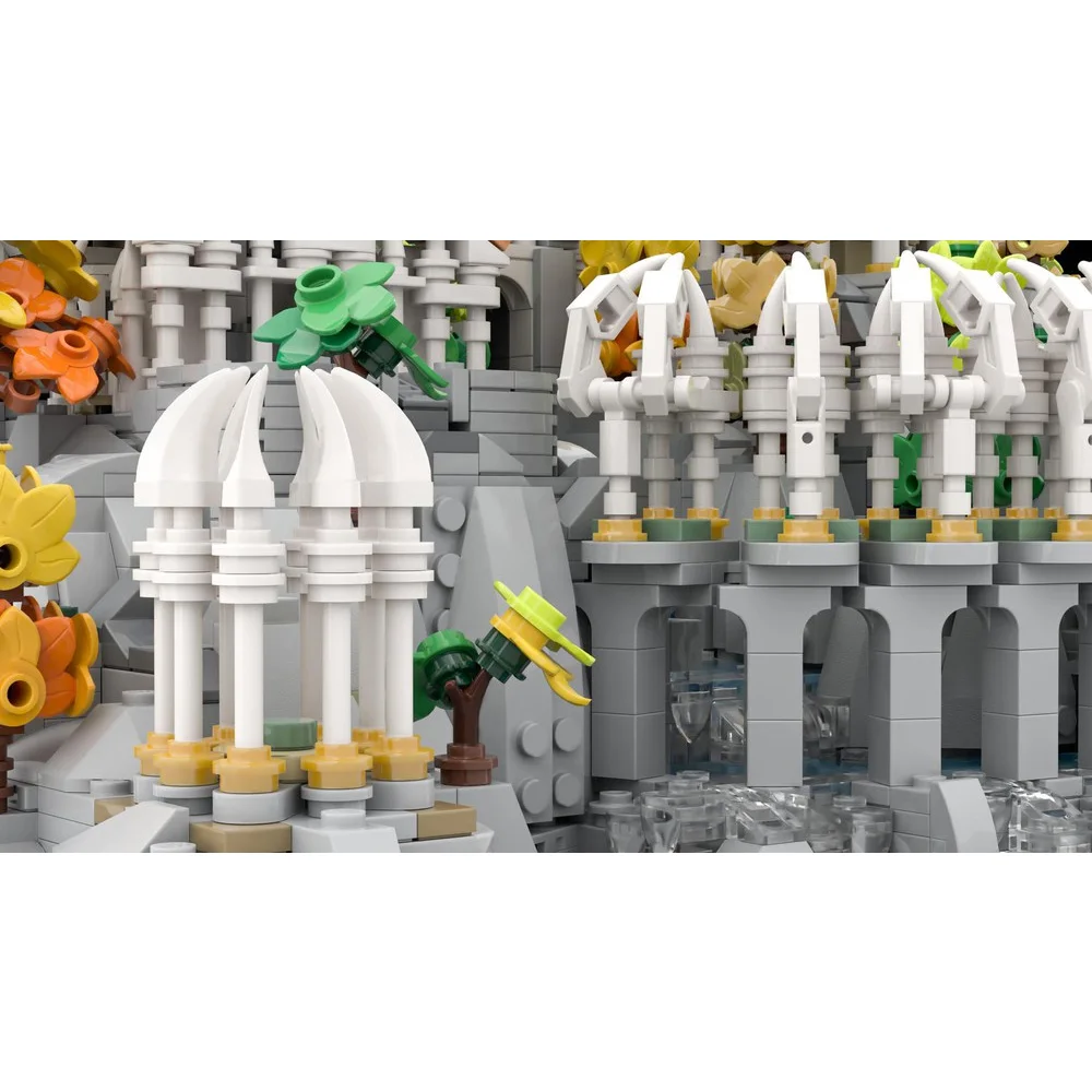 MOC- 191972 Rivendell мини-ремесленная модель строительные блоки кольца из фильмов