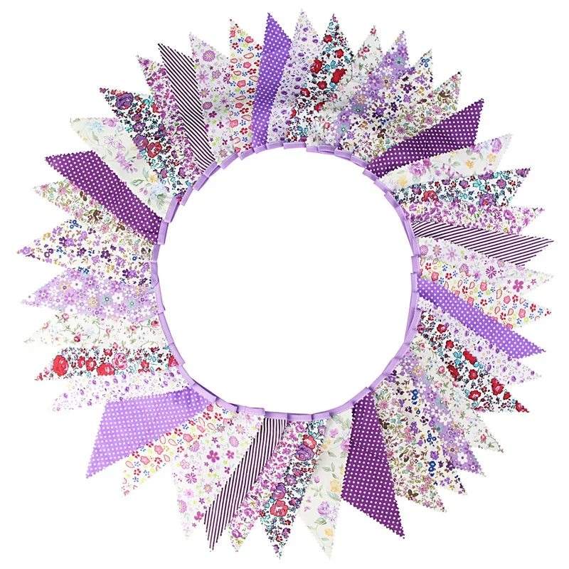 

Баннер тканевый хлопковый с 42 флажками, 12 м