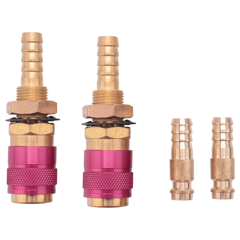 

Быстроразъемные фитинги 2 шт./компл. 8 мм, фитинги с водяным охлаждением и газовым адаптером, шланг для сварофонарь TIG, инструменты, аксессуар...