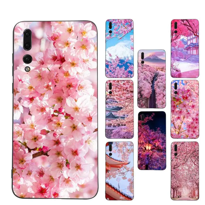 

cherry blossom Phone Case Soft Silicone Case For Huawei p 30lite p30 20pro p40lite P30 Capa
