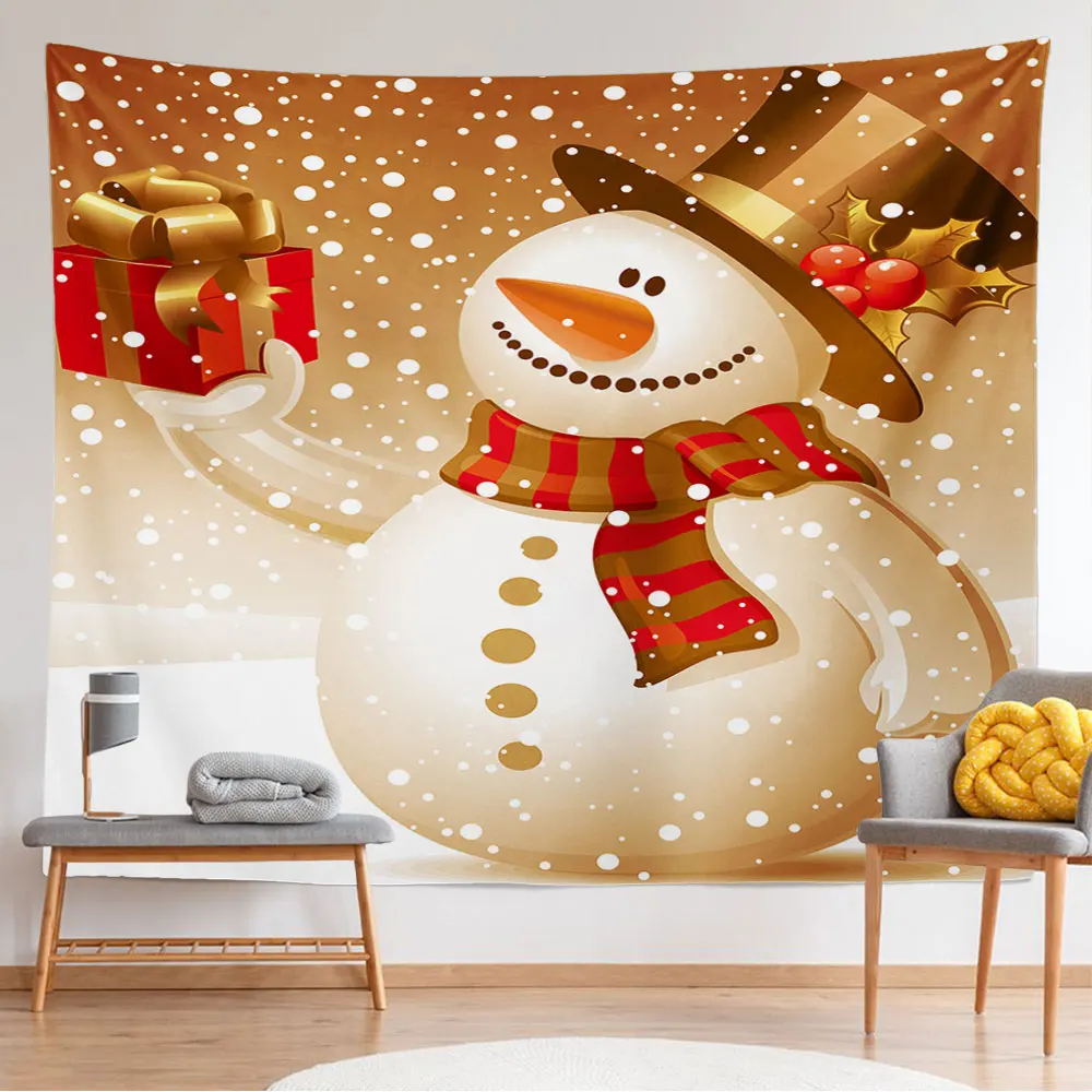 

Christmas Santa Claus Luxury Tapestry Trippy Fantasy Nature Tree Snow Festival Teen Girl Wall Blankets Bedroom Decor Home