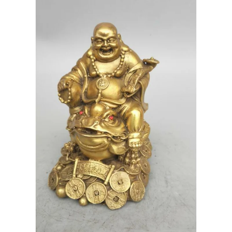 

Китайская статуя Будды Maitreya Seiko из чистой латуни, сидящая Золотая Статуя