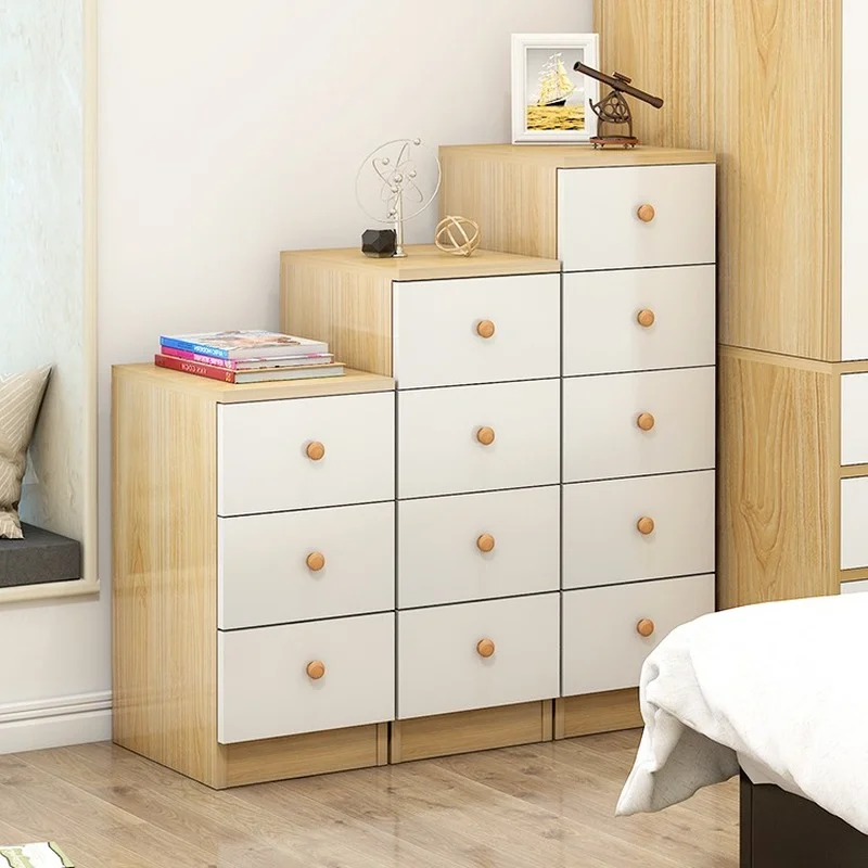 

3/4 Drawer Storage Cabinet Drawer Type Bedroom Narrow Bedside Cabinet Multi-layer Storage Small Cabinet Chest of Drawers