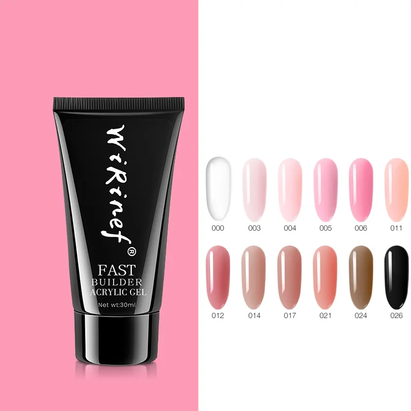 

WiRinef Poly Nail Gel For Extension Pink Gel Nail Polish Semi Permanent Glitter Acrylic All For Manicure UV Gel Polish