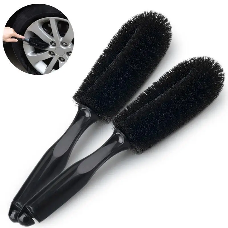 

Car Wheel Brush Tire Cleaning Brushes Tool Rim Scrubber Cleaner Duster Handle Black Motorcycle Truck Wheels Auto Detailing Brush