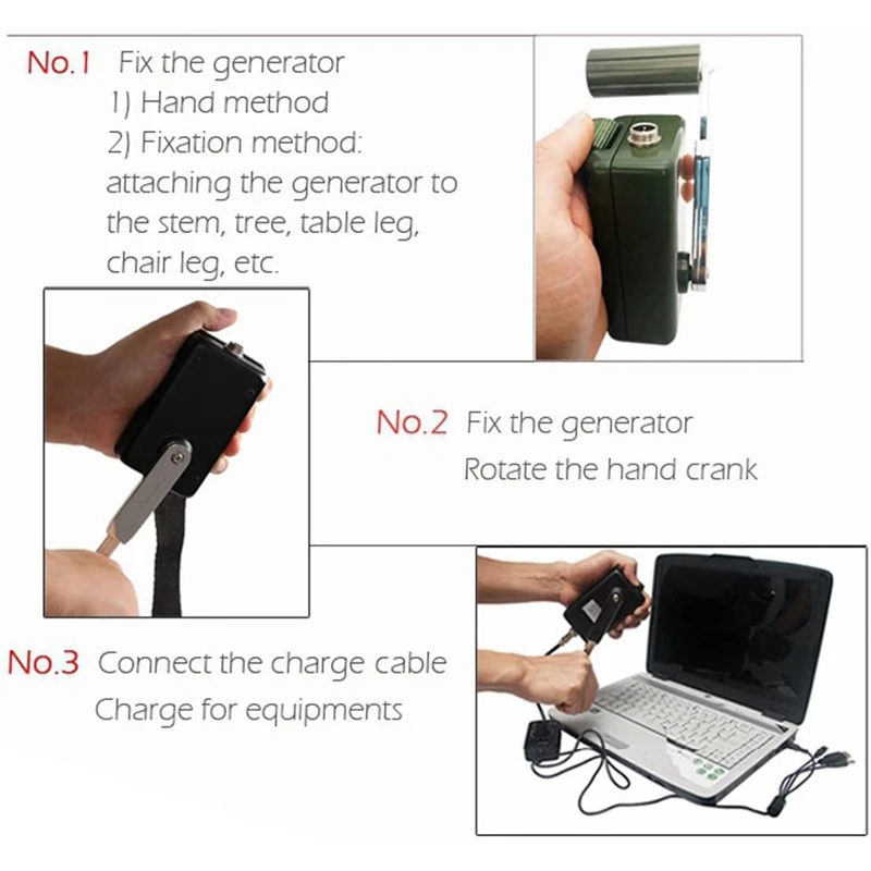 hand crank generator 30w 0 28v high power for outdoor mobile phone computer emergency power with usb plug free global shipping