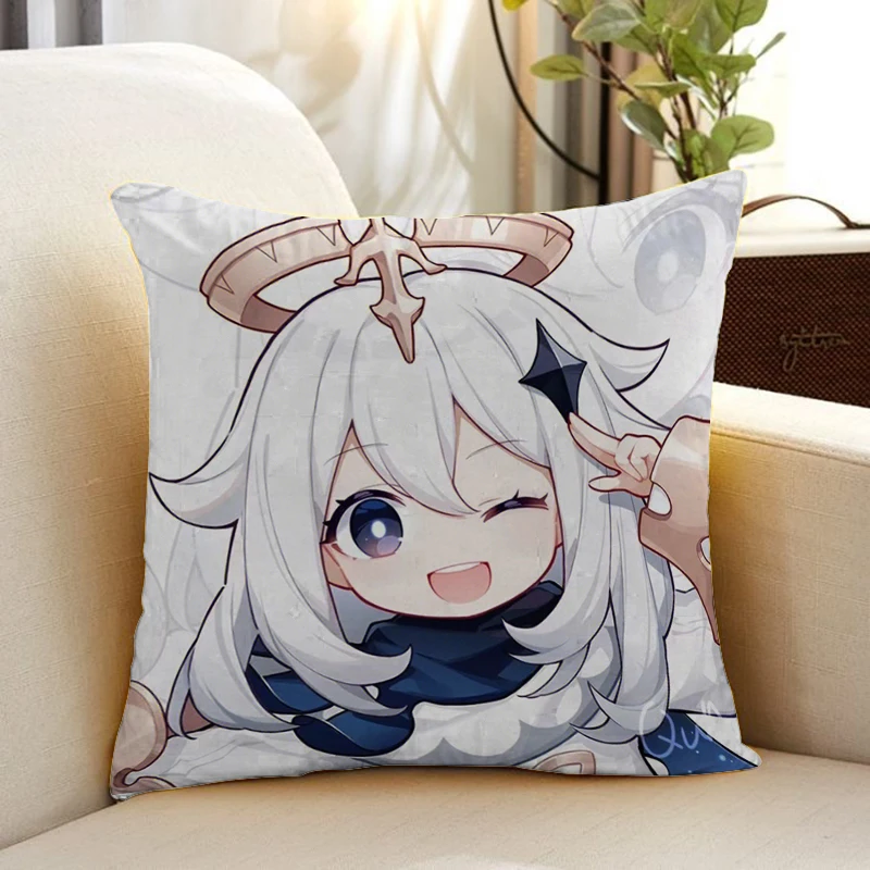 

Genshin Impact Decorative Cushions for Sofa Pillow Cover Cushion Pillowcase Ornamental Pillows 45x45 Covers Anime Bed Throw Hugs