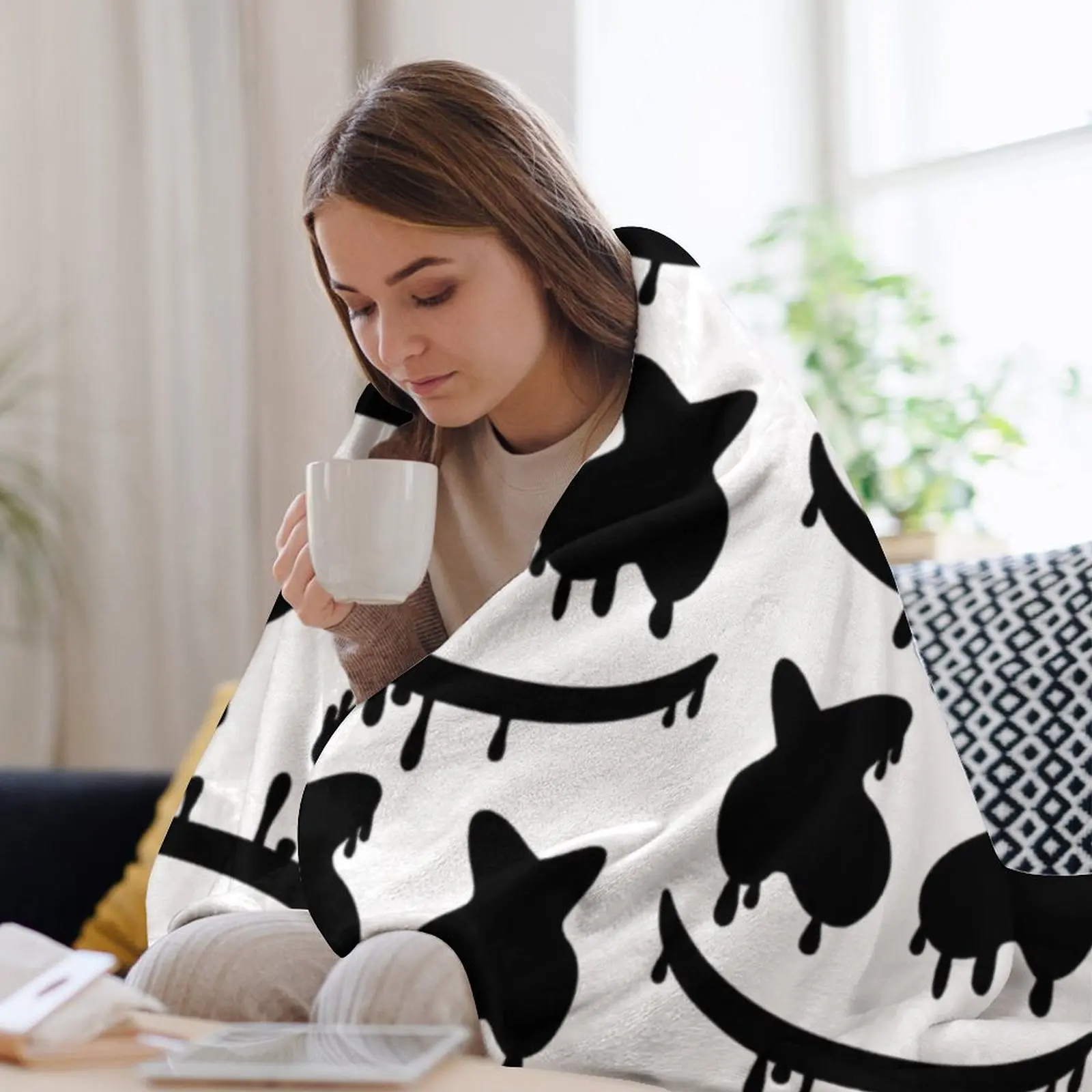 Одеяло Marshmello тонкие рождественские подарки клетчатые декоративные одеяла для