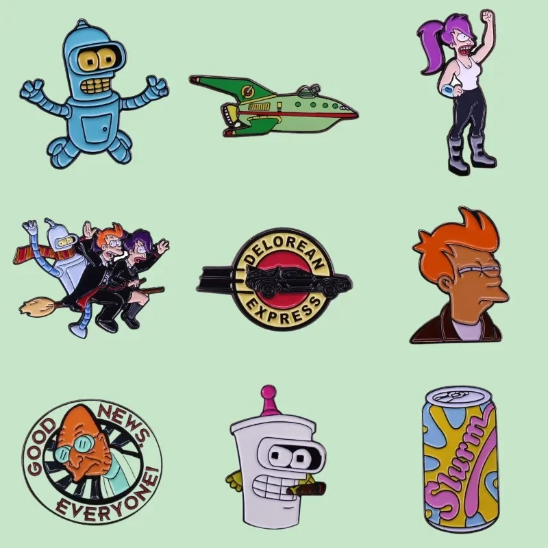 Эмалированная брошь на булавке в виде комиксов фильмов ТВ