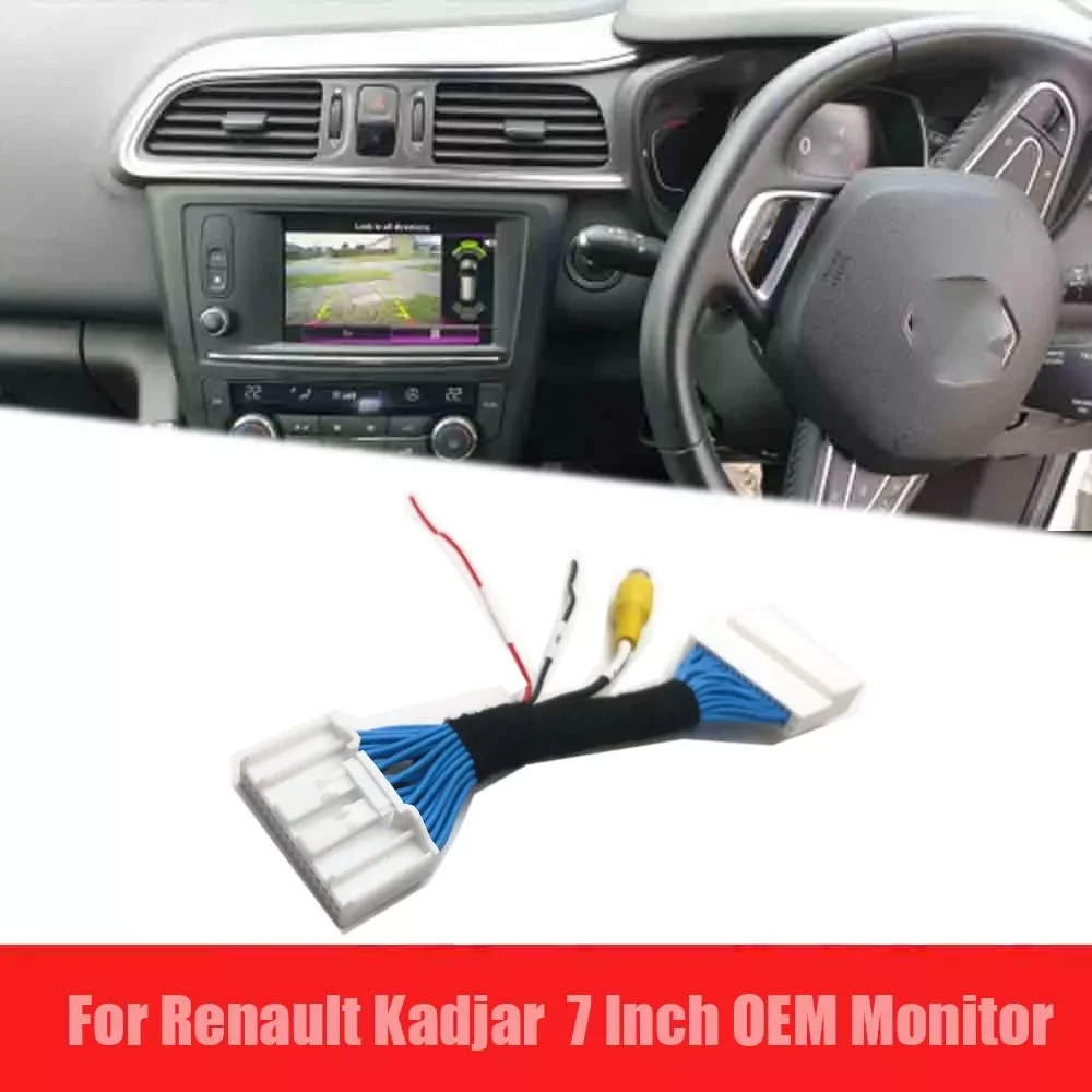 

NEW2023 for Renault Kadjar 2015~2019 7 Inch OEM Monitor of Rear view Camera RCA Video Plug Adapter C32 pins Cable