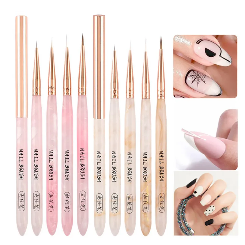 Кисть для маникюра с акриловой ручкой