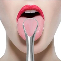 1pc useful tongue scraper stainless steel oral tongue cleaner medical mouth brush reusable fresh breath maker manual toothbrush