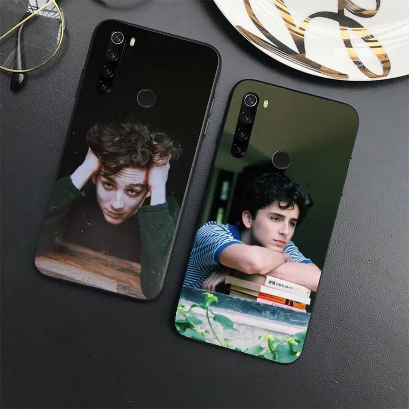 

Timothee Chalamet actor Phone Case For Xiaomi Redmi note 7 8 9 11 t s 10 A pro lite funda shell coque cover